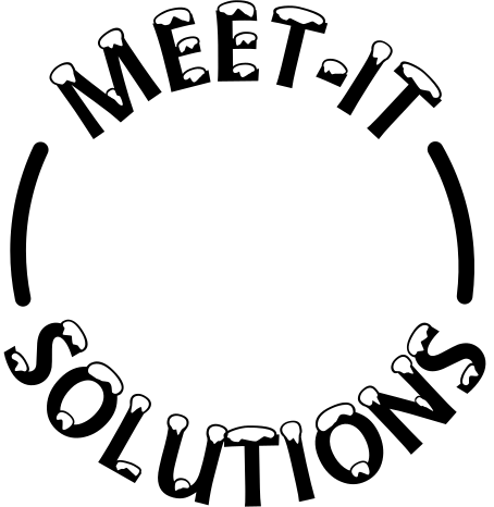 Logo Meet IT Solutions met Sneeuw letters